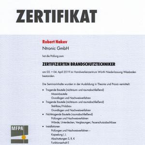 Zertifizierter Brandschutztechniker